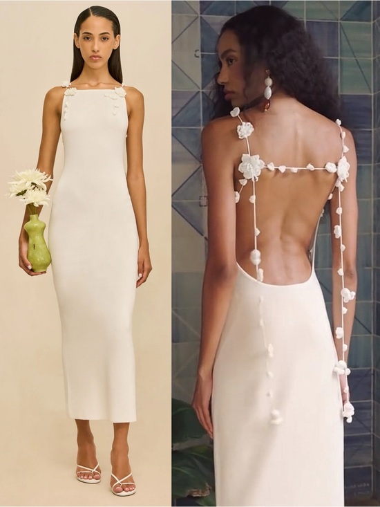 cult gaia Dresses & Skirts - Cult Gaia Giuliana Knit Midi Dress Off White NEW with tags